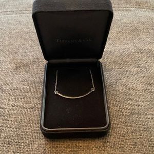 Tiffany and Co white gold Smile Necklace